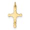 14K Yellow Gold Cross Charm Pendant Religious Jewerly 19mm x 10mm